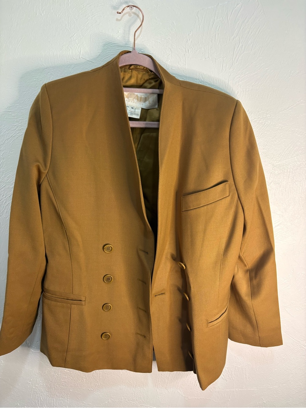 Escada vintage double-breasted camel blazer